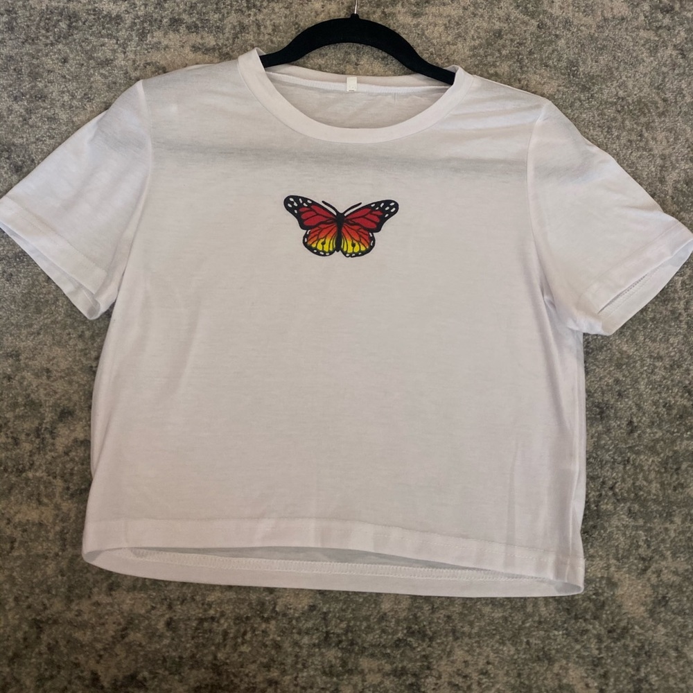 Butterfly cropped T
